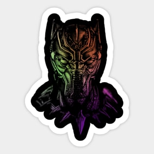 Shaded Black Panther Multicolor 2 Sticker